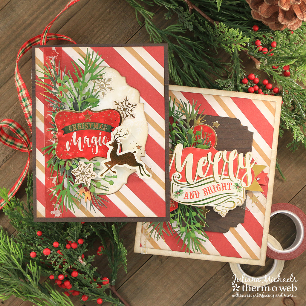 Christmas Cards with Paper House Productions and Therm O Web