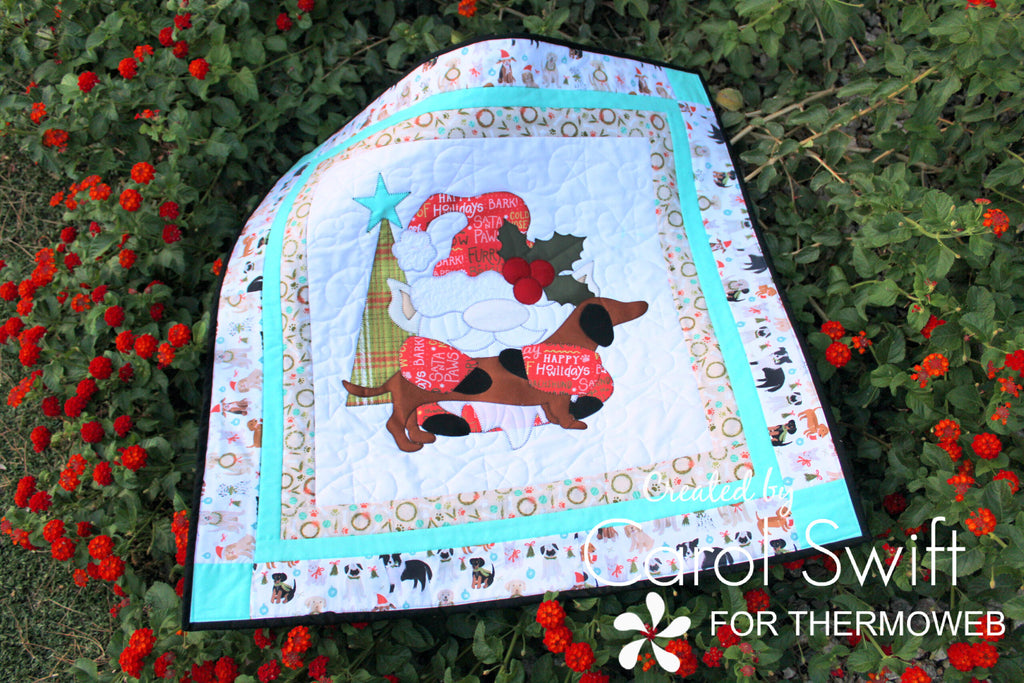 Gnome for the Holidays Christmas Quilt with HeatnBond Lite