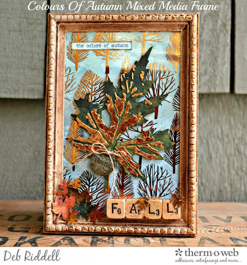 Colours Of Autumn Mixed Media Frame With Deco Foil Clear Designer Toner Sheets
