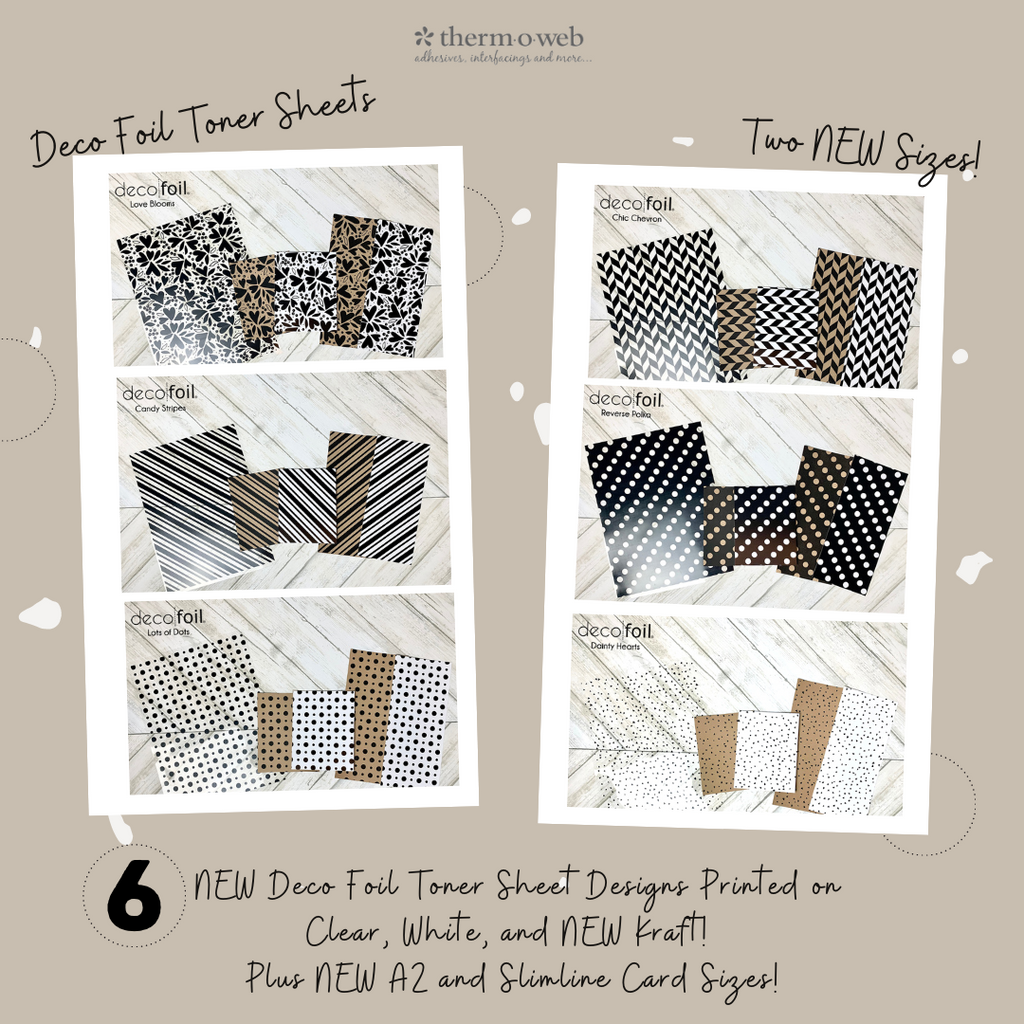 New Deco Foil Toner Sheets! Now Available in Kraft and A2 and Slimline Sizes!