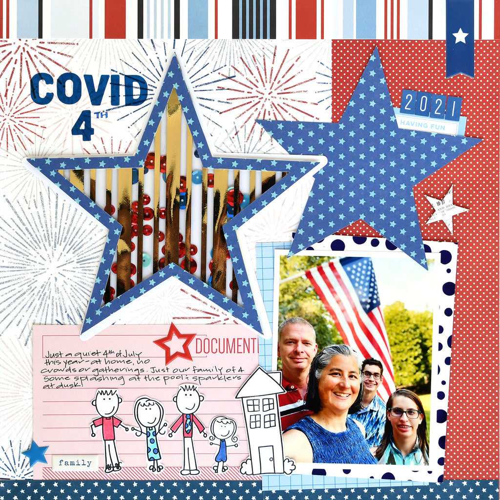 Remake Week Layout - 4th of July Scrapbook Fun with Laura Kelly Products