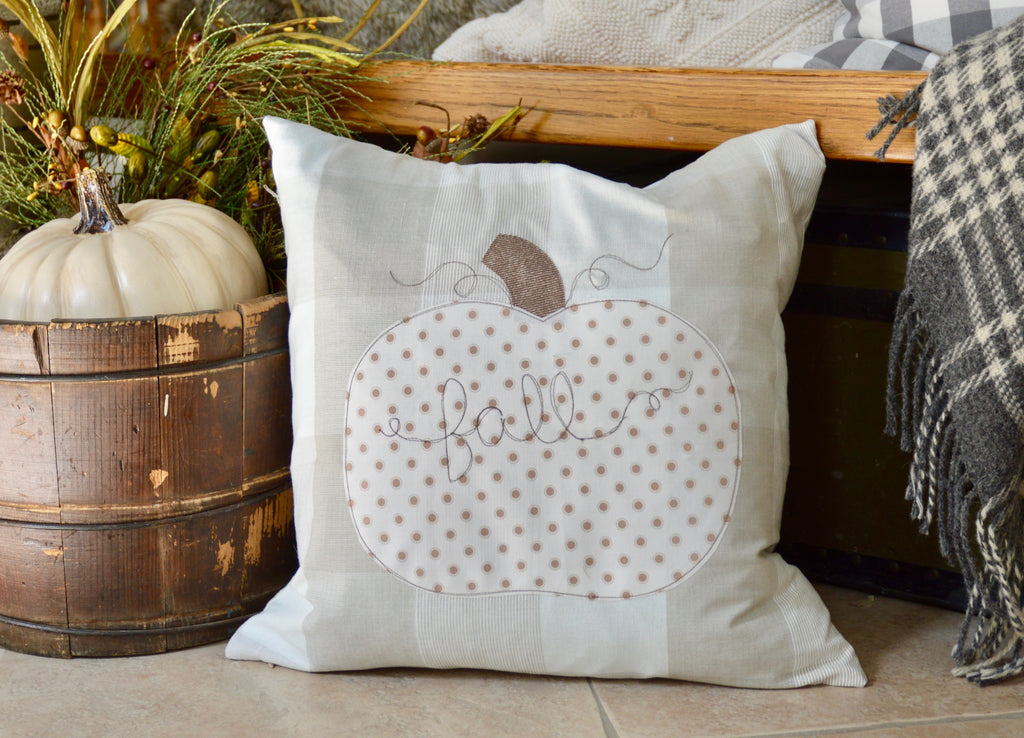 Farmhouse Rustic Fall Pumpkin Pillow
