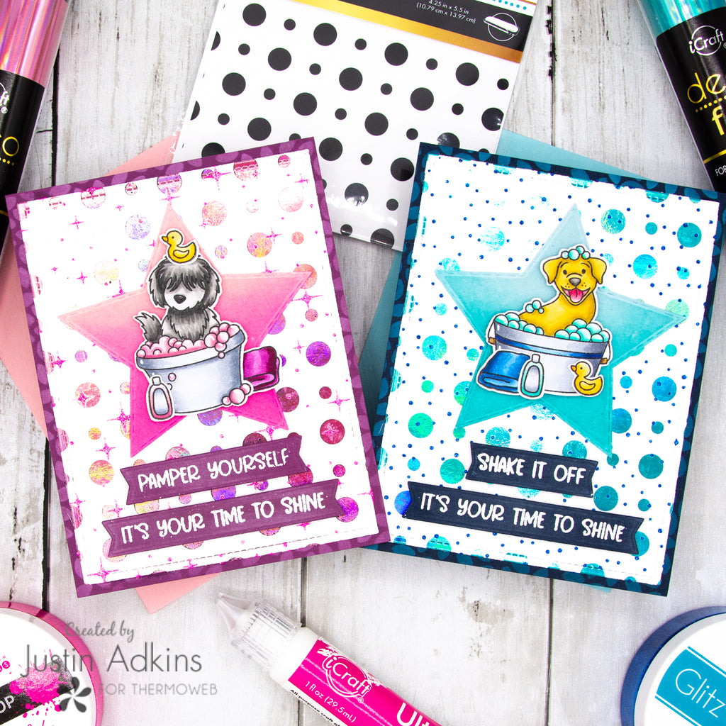 Sudsy Doggy Cards with Deco Foil Toner Sheets