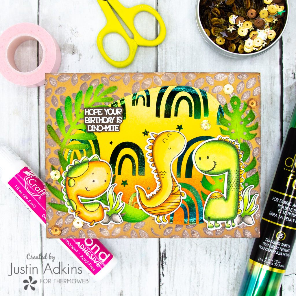 A Dino-Mite Birthday Card with Deco Foil
