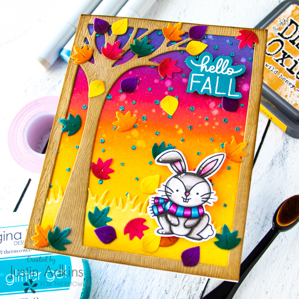 Hoppy Fall, Y'all! Card with Glitz Glitter Gel