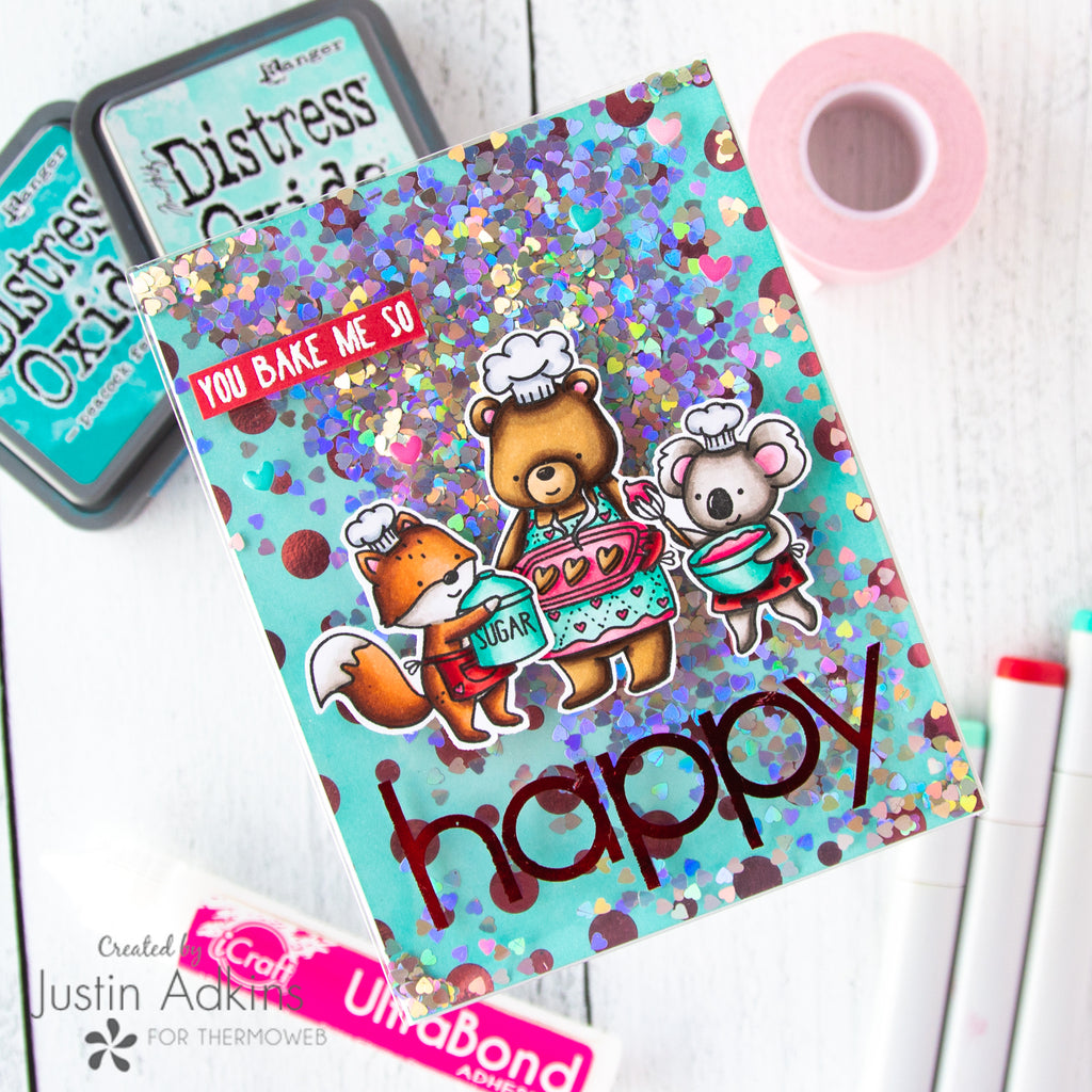 Avery Elle Collaboration: Full Panel Deco Foil Shaker Card Facebook Live