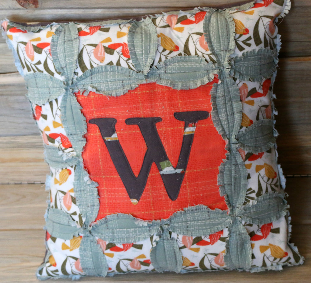 Dear Stella Flannel Monogrammed Pillow with HeatnBond