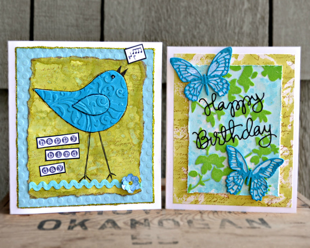 Deco Foil Flock Birthday Cards