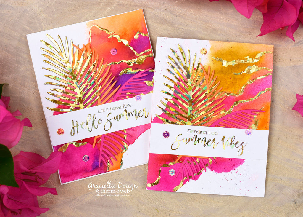 Painting with Deco Foil: Watercolored and Foiled Backgrounds for Cards