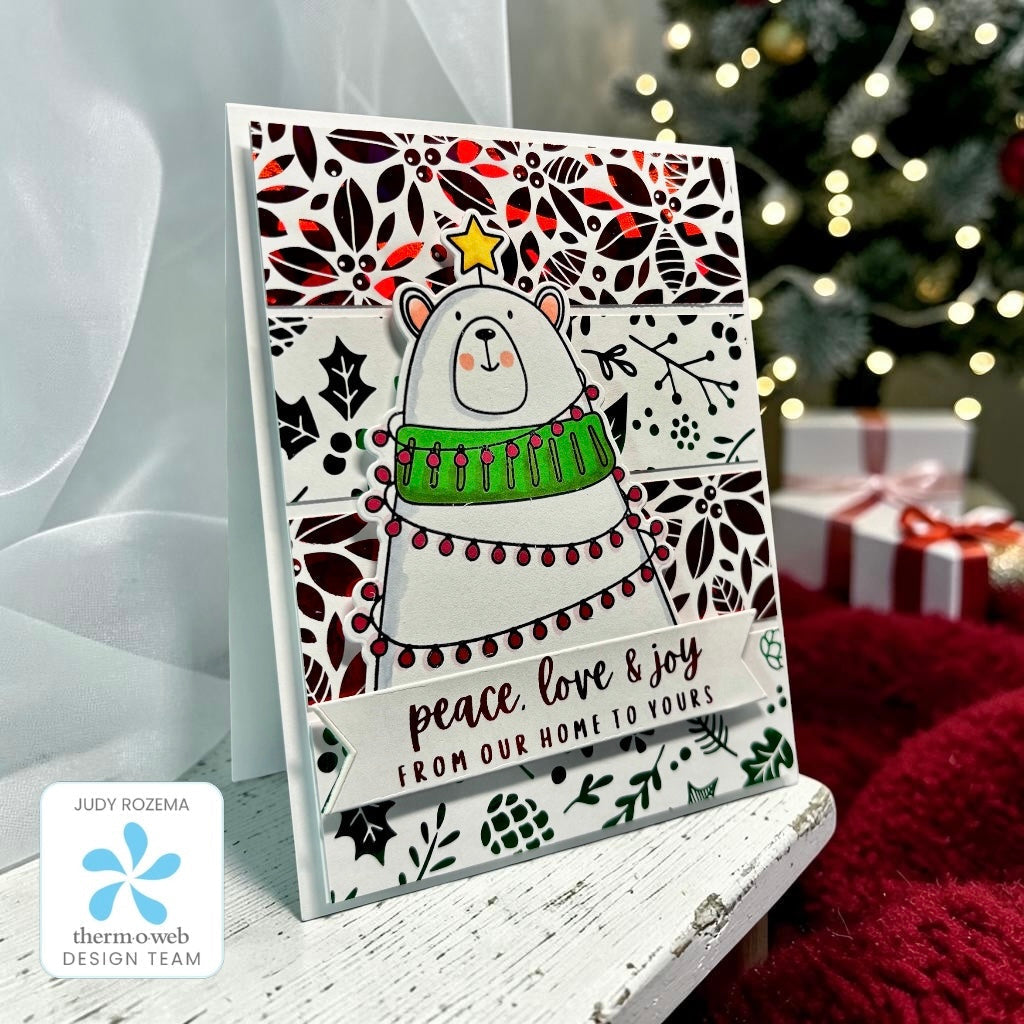 Peace & Joy Christmas Card with Deco Foil