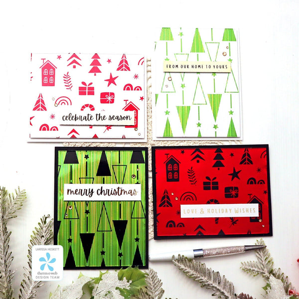 Larissa creates a Holiday Card Set with Deco Foil