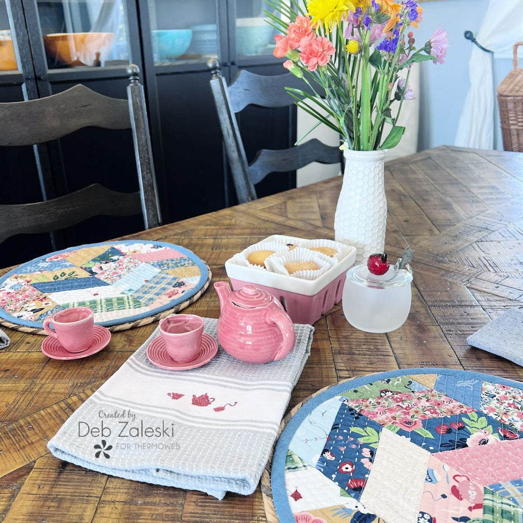 Herringbone Placemats with A Spoonful of Sugar Fabric Collection