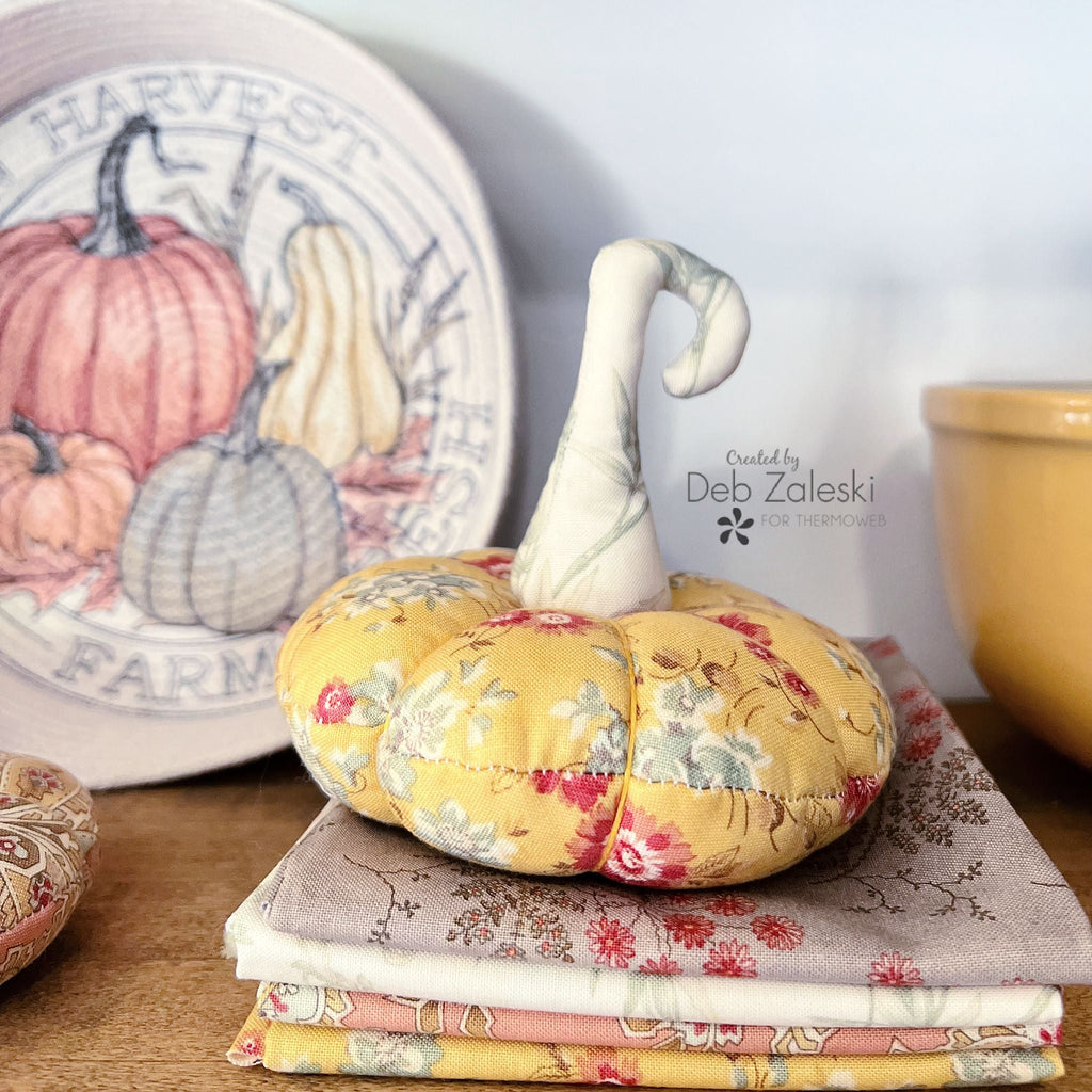 Embroidered Rope Bowl with Pumpkin Pincushions