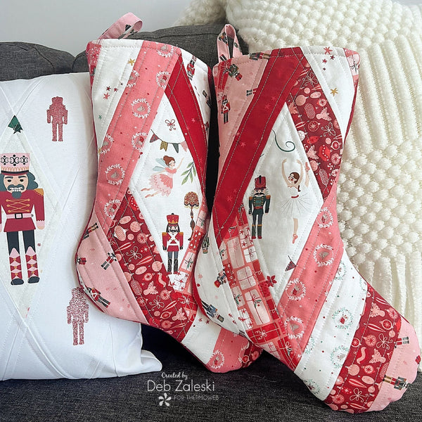 Stockings with Sew A Story Nutcracker Tradition Fabrics