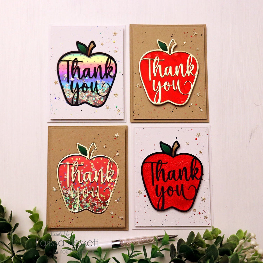 Thank You Apple Cards using Deco Foil