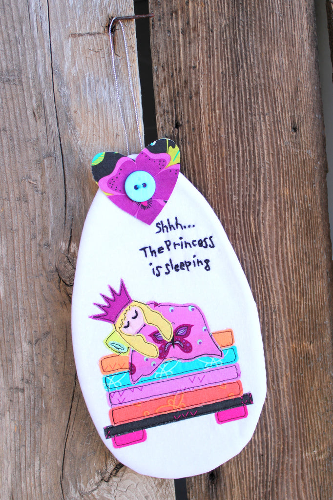 Shhh The Princess Is Sleeping Fabric Door Hanger
