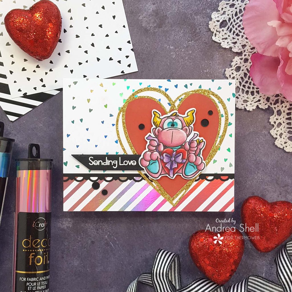 Valentine Card with Deco Foil Card Fronts and Fairy Tale Foils