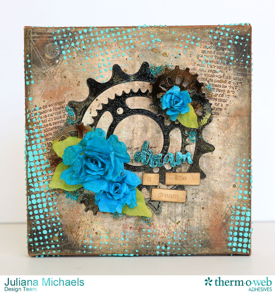 Mixed Media Canvas with Therm O Web DecoFoil and NEW Mixed Media Sheets