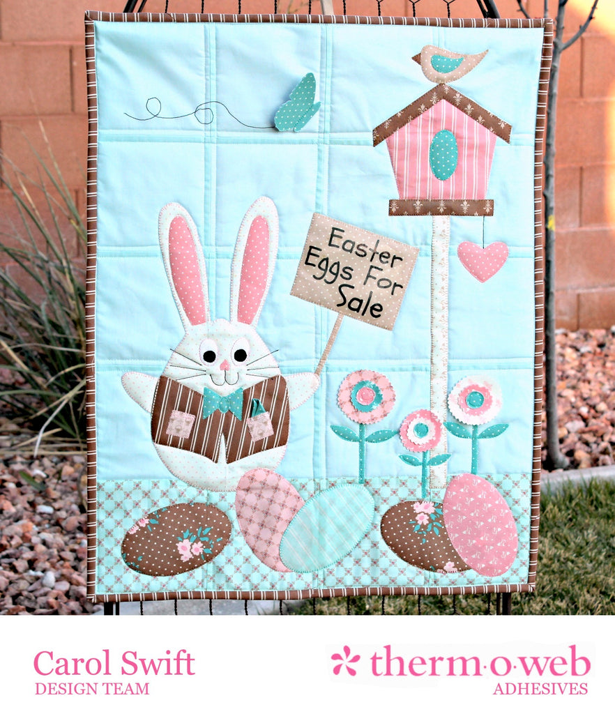 Make An Easter Bunny's Garden Wall Hanging With Fleece Interfacing