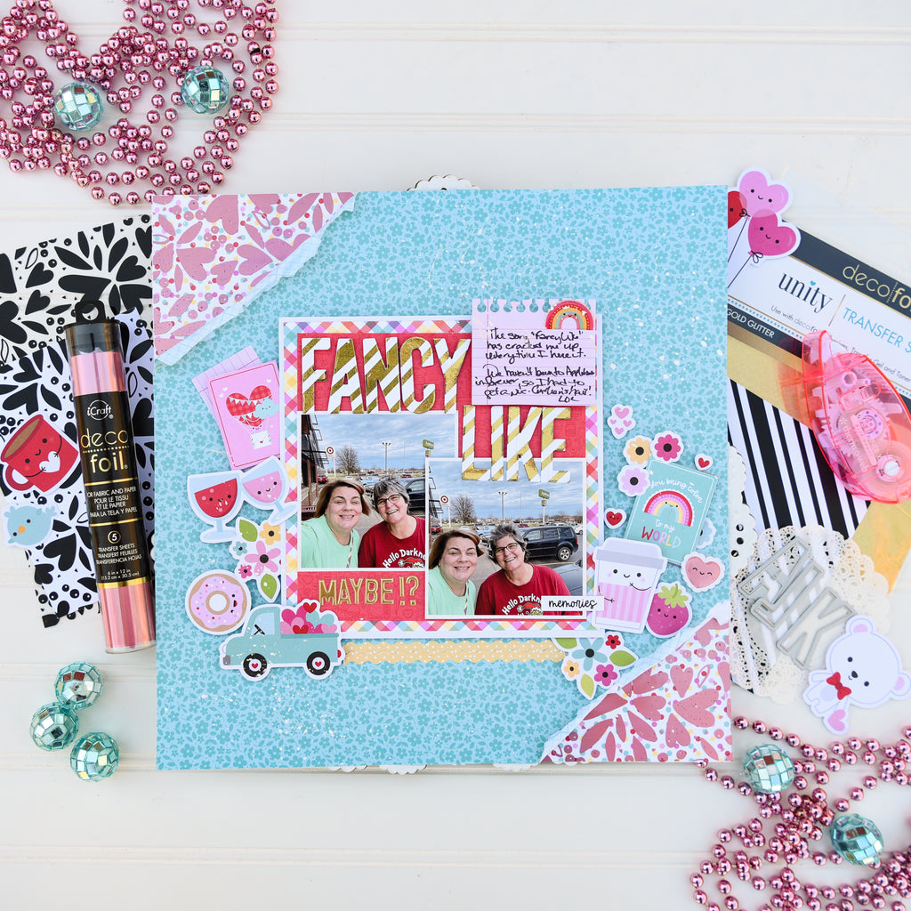 Get Fancy Like Scrapbook Layout with Deco Foil Toner Sheets