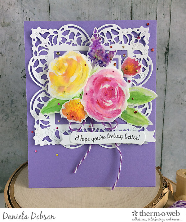 Spring Watercolor Card Created With Mixed Media Sheets