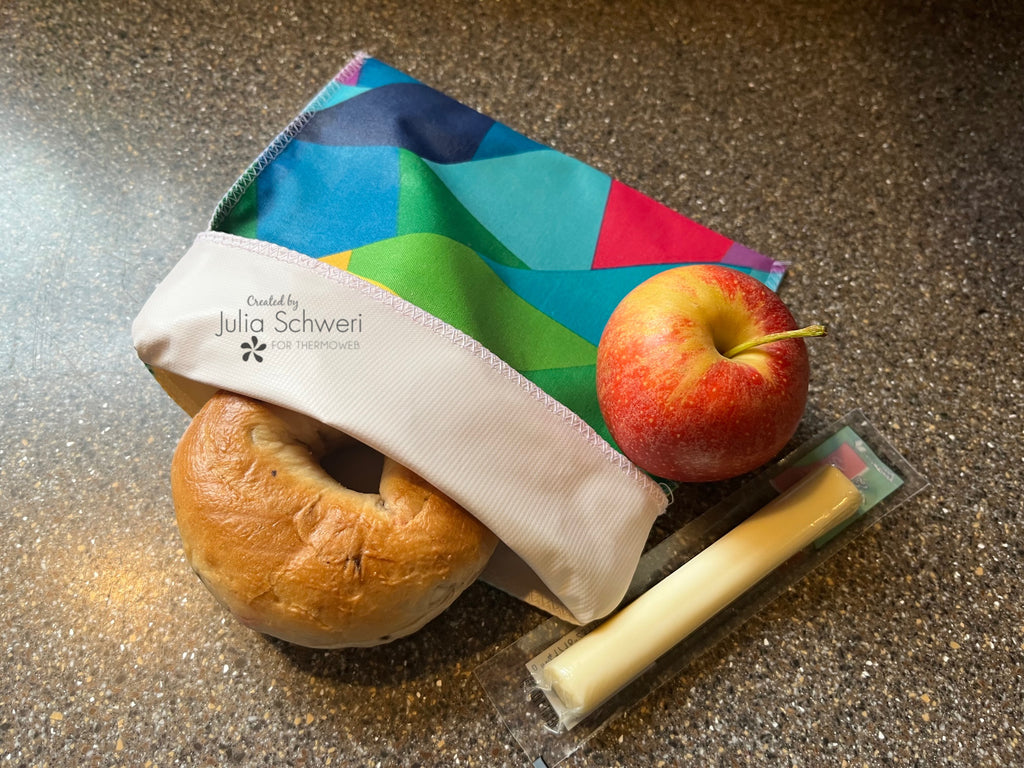 Fabric Reuse Project - Fold Over Sandwich/Snack Bag with Liquid Vinyl