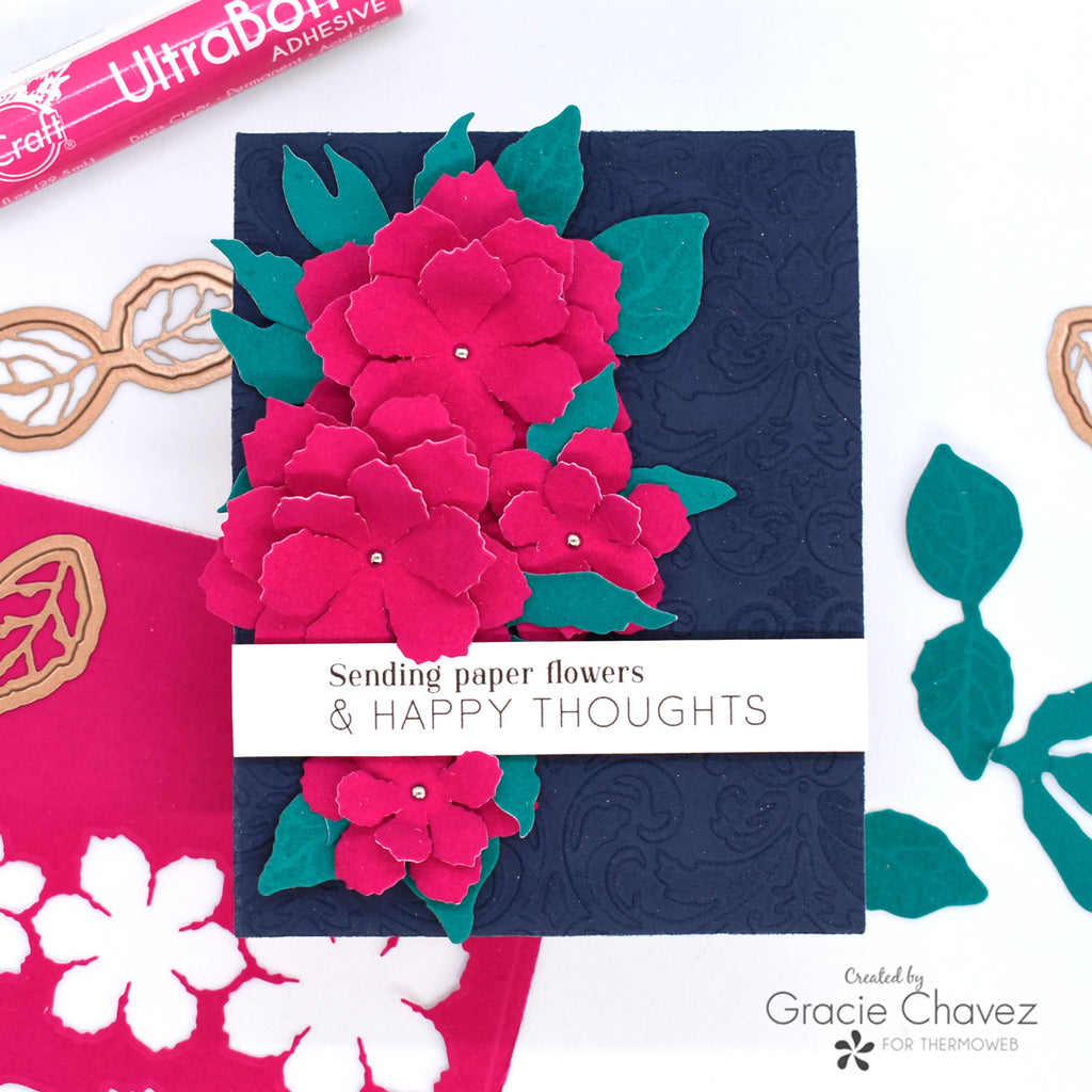 Flocked Flowers for Spring - Cardmaking Video Tutorial with Deco Foil Flock
