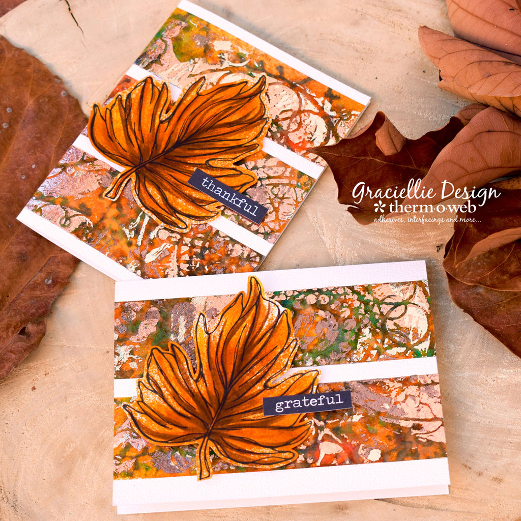 Foiled Mixed Media Art Tape Backgrounds for Fall