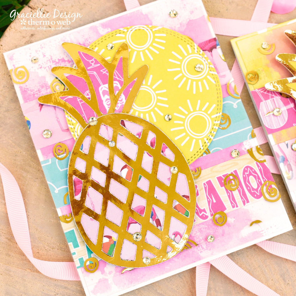 Summer Pineapple Cards and Tags with Deco Foil + Freebie