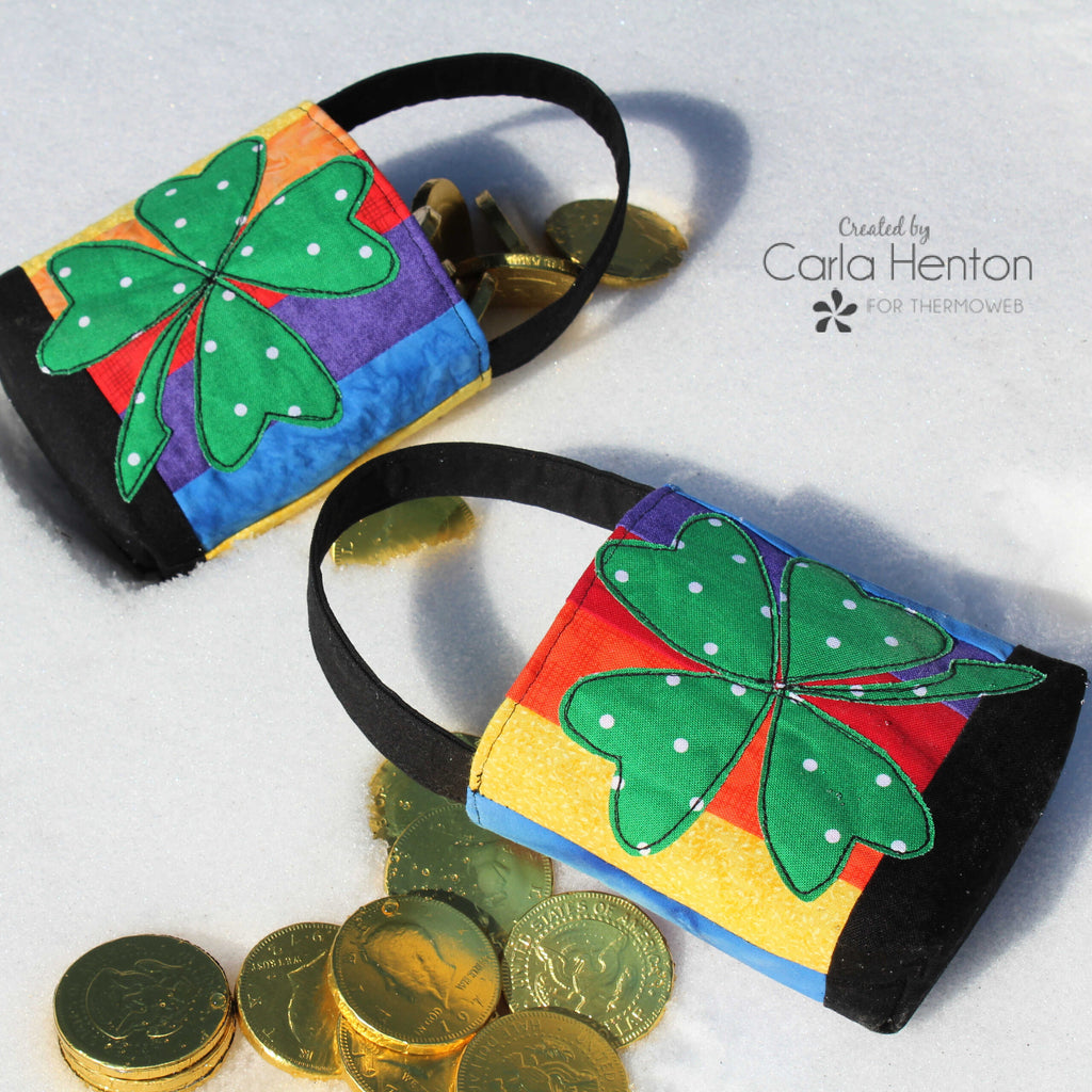 Kids Fabric Four-Leaf Clover Rainbow Bag