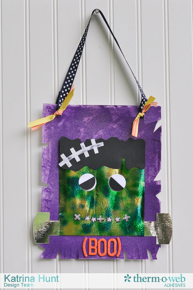Make a Fun Franken Door Hanger with DecoFoil