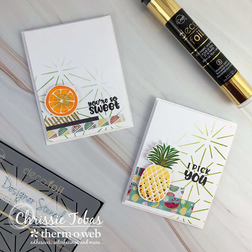 Summer-y Deco Foil Fruit-Themed Cards!