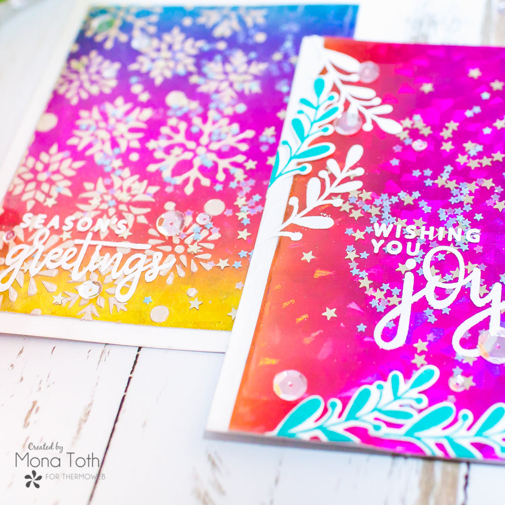 Wishing You Joy Holiday Cards with Deco Foil Transfer Sheets