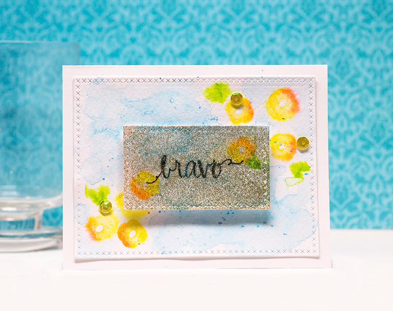 Sparkled Up Glitter Dust Congrats Card!
