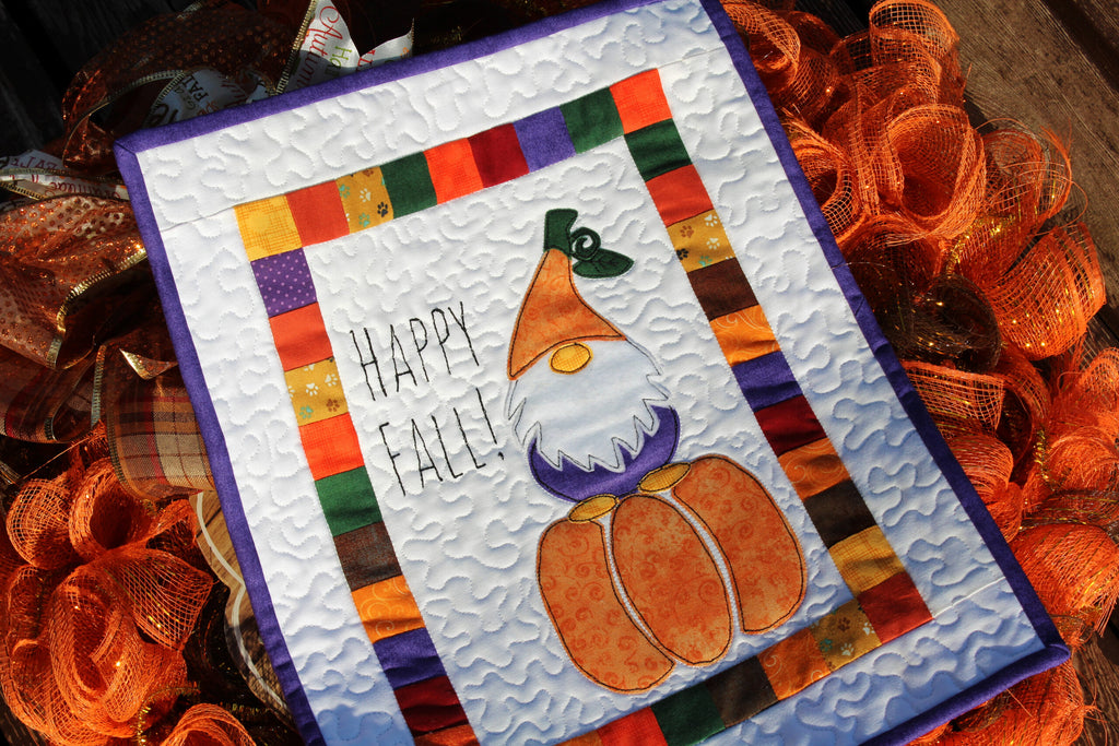 Sew a Happy Fall! Gnome Mini Quilt