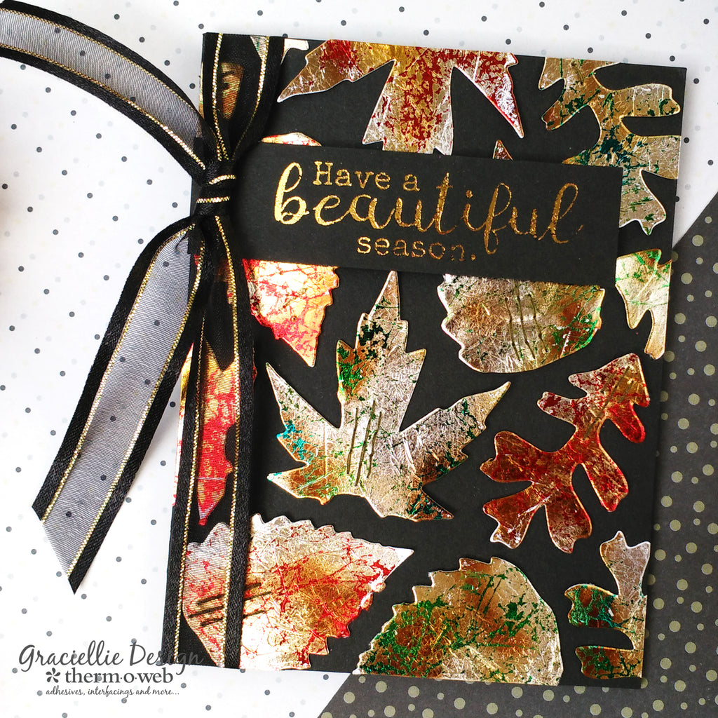 Part 2: Crackle Foiled Leaves with Deco Foil