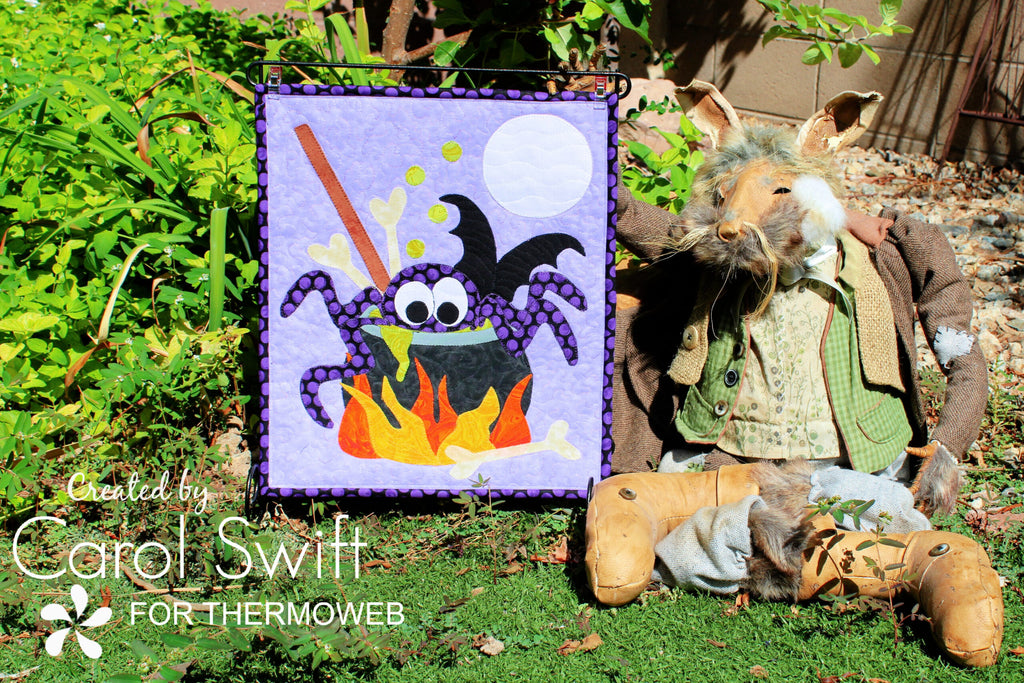Creepy Cauldron Halloween Mini Quilt