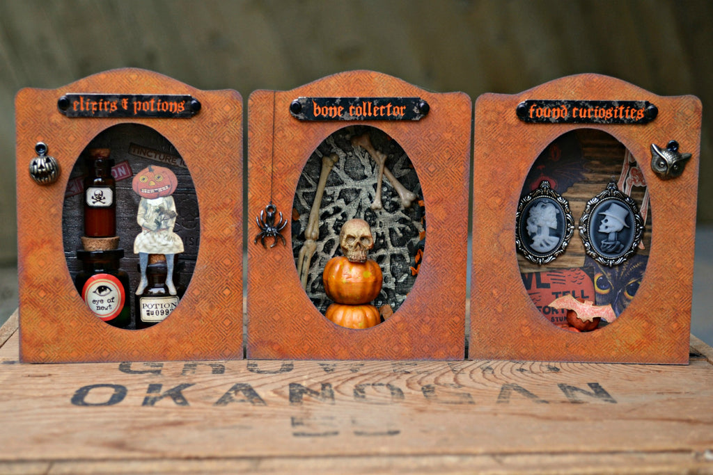 Halloween Shadow Box Trio With Rebekah Meier Designs