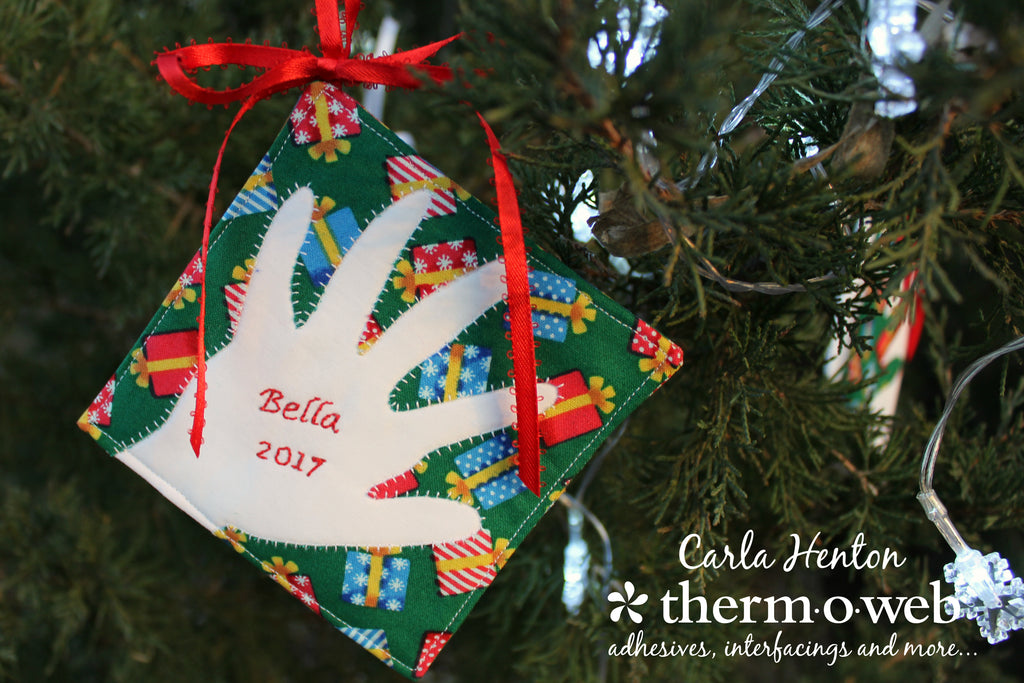 Keepsake Handprint Christmas Ornament with HeatnBond