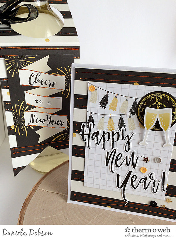 New Year’s Card and Wine Bottle Tag