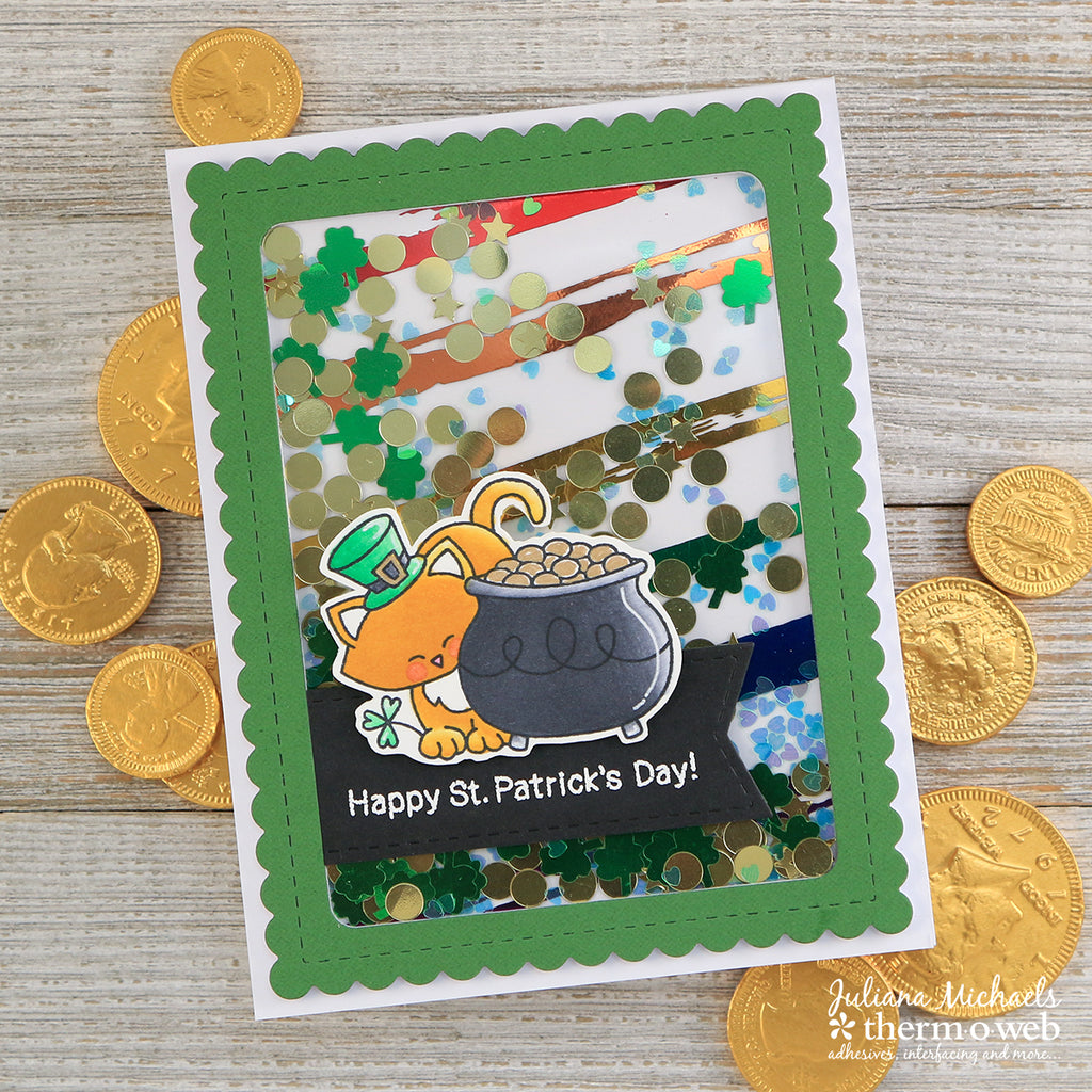 St. Patrick's Day Rainbow Shaker Card