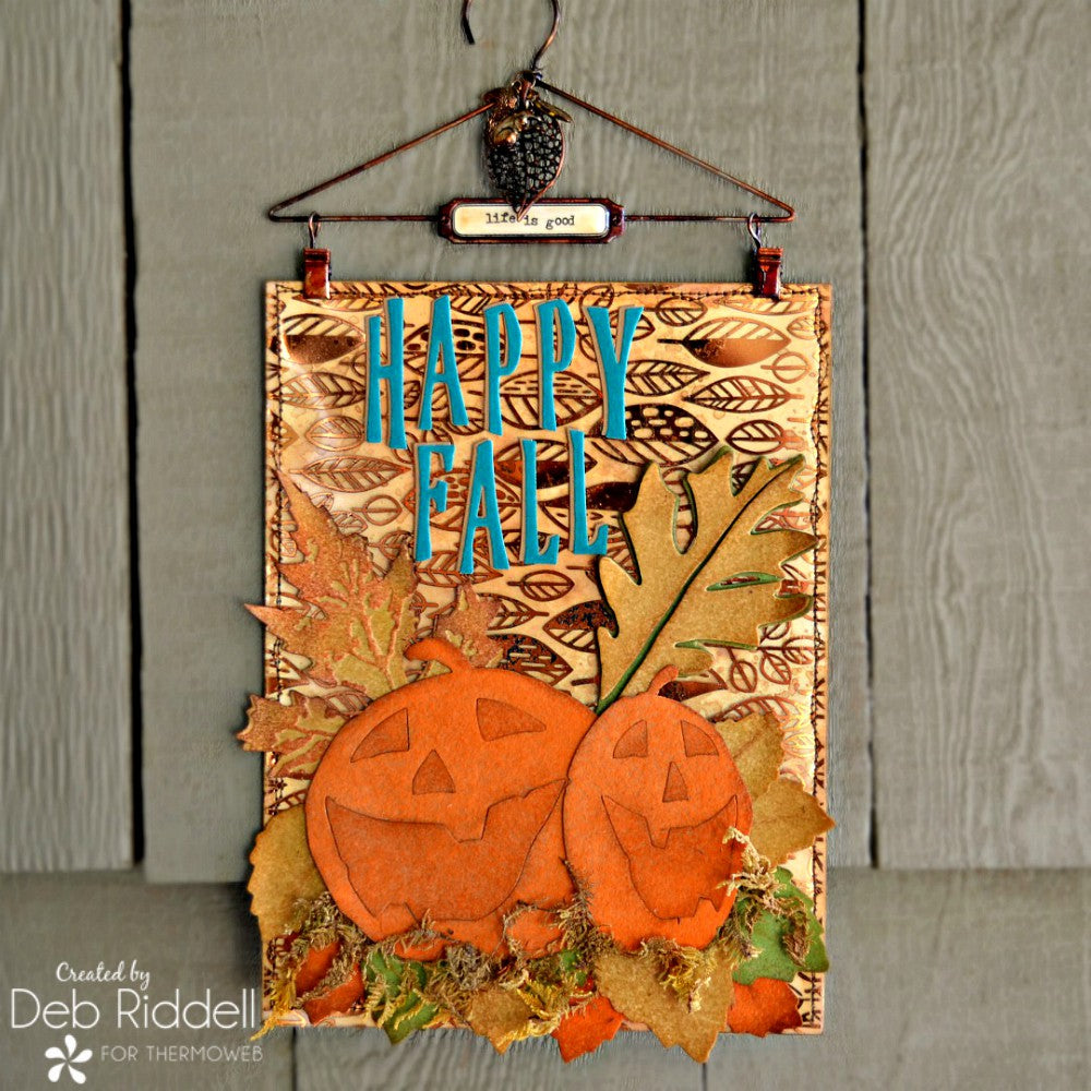 Happy Fall Banner With Deco Foil Flock