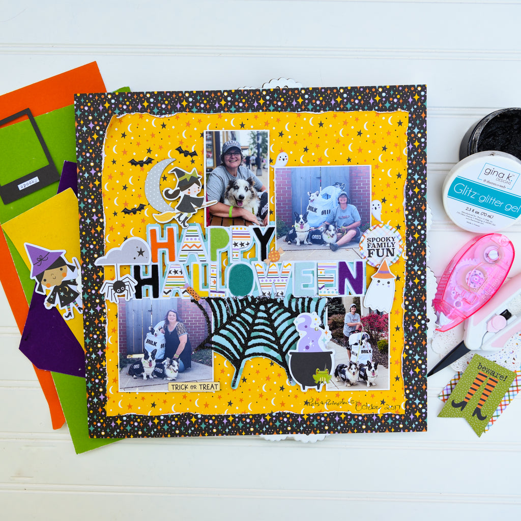 Flock Your Halloween Layout With Therm O Web