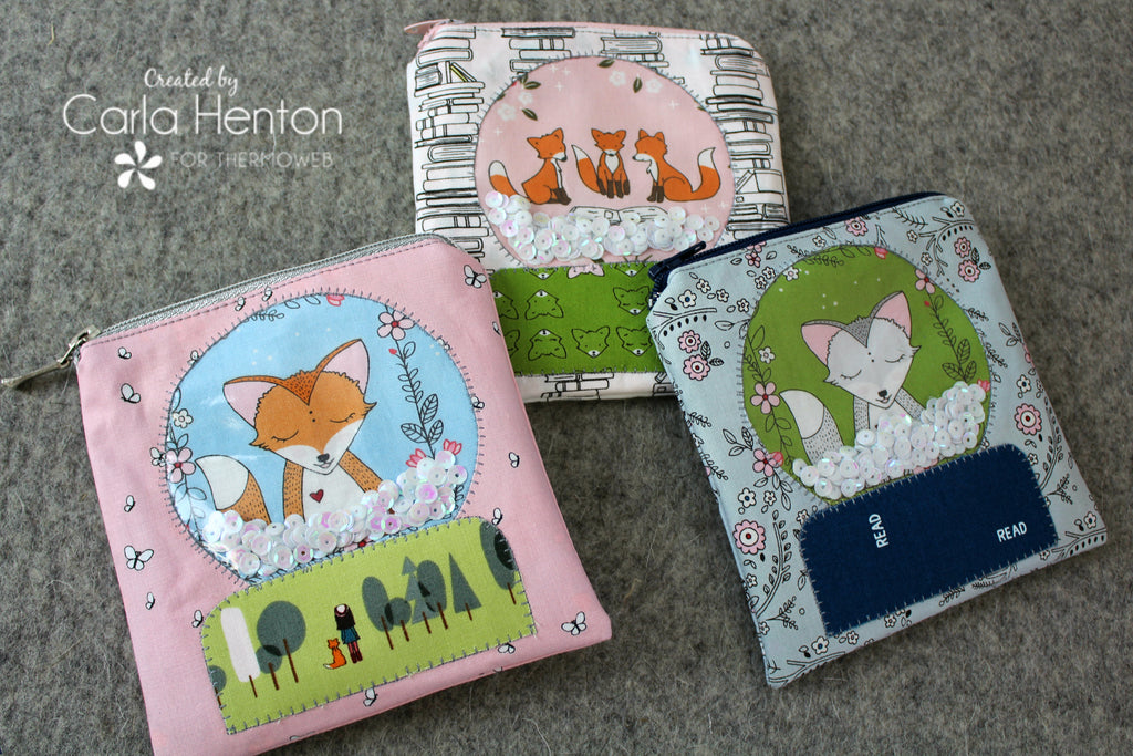 HeatNBond Snow Globe Zipper Pouch