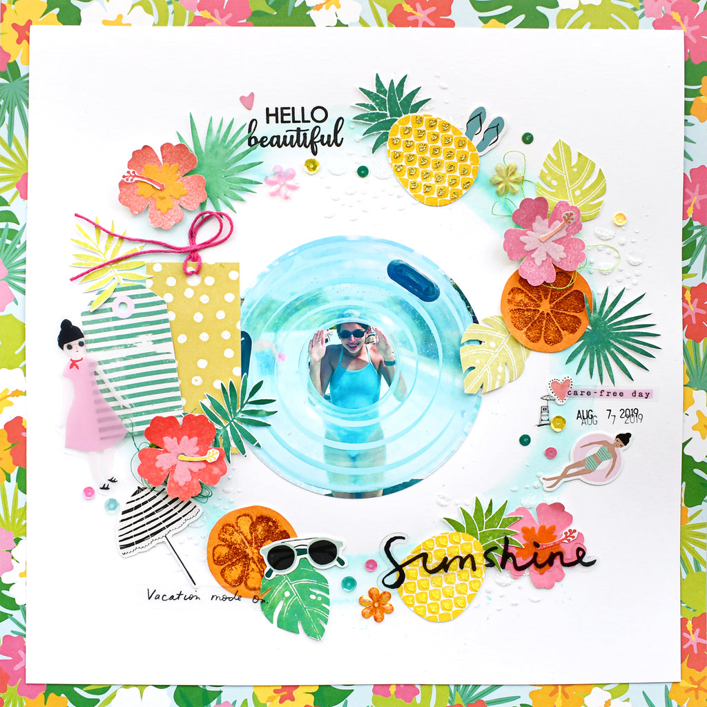 Rina K Designs Sending Sunshine Scrapbook Layout