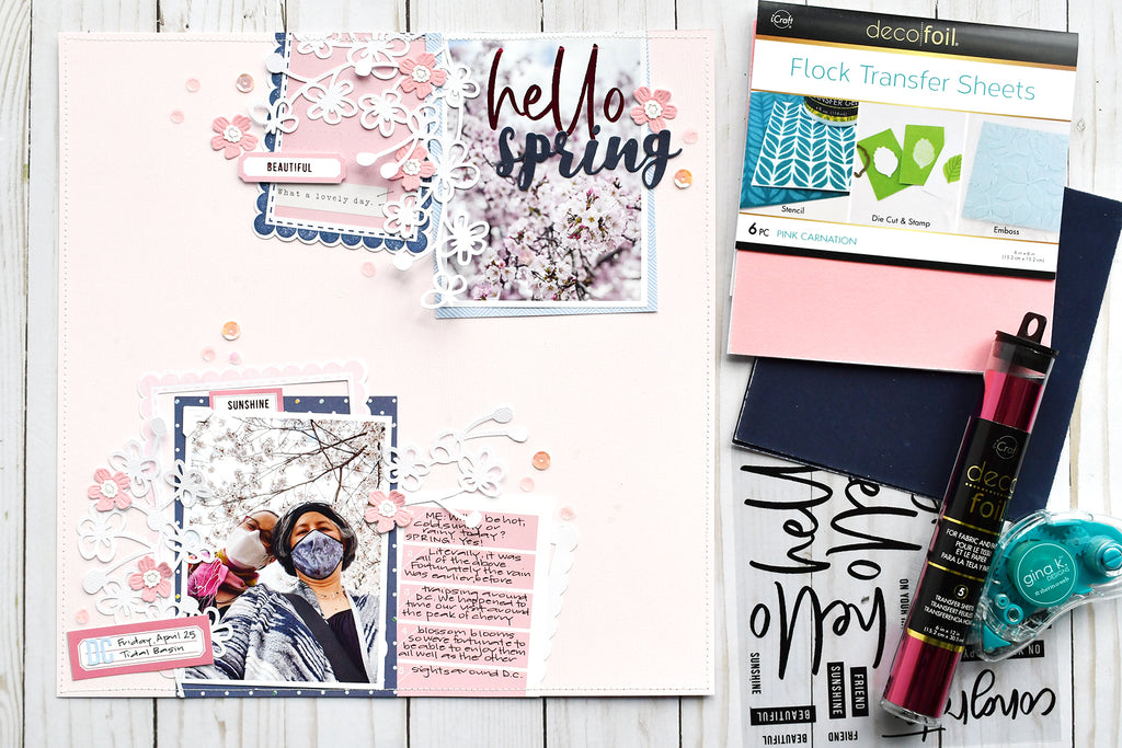 Sweet Spring Layout with Deco Foil Adhesive Transfers