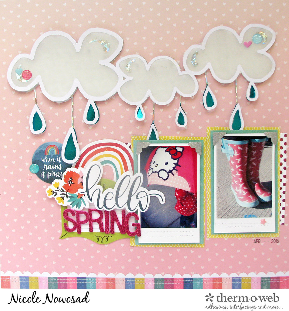 Spring Layout with Deco Foil PeelnStick Transfer Sheets