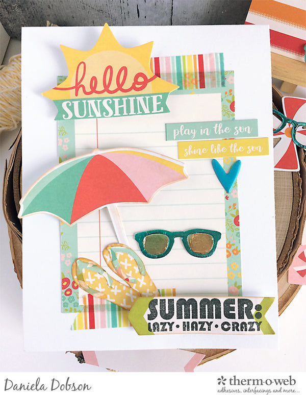 Hello Sunshine Deco Foil Sunglass Cards