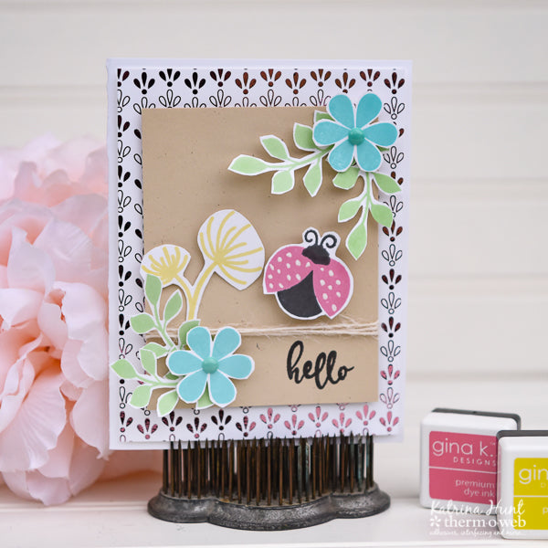NEW Gina K Designs StampNStencil Petals and Wings