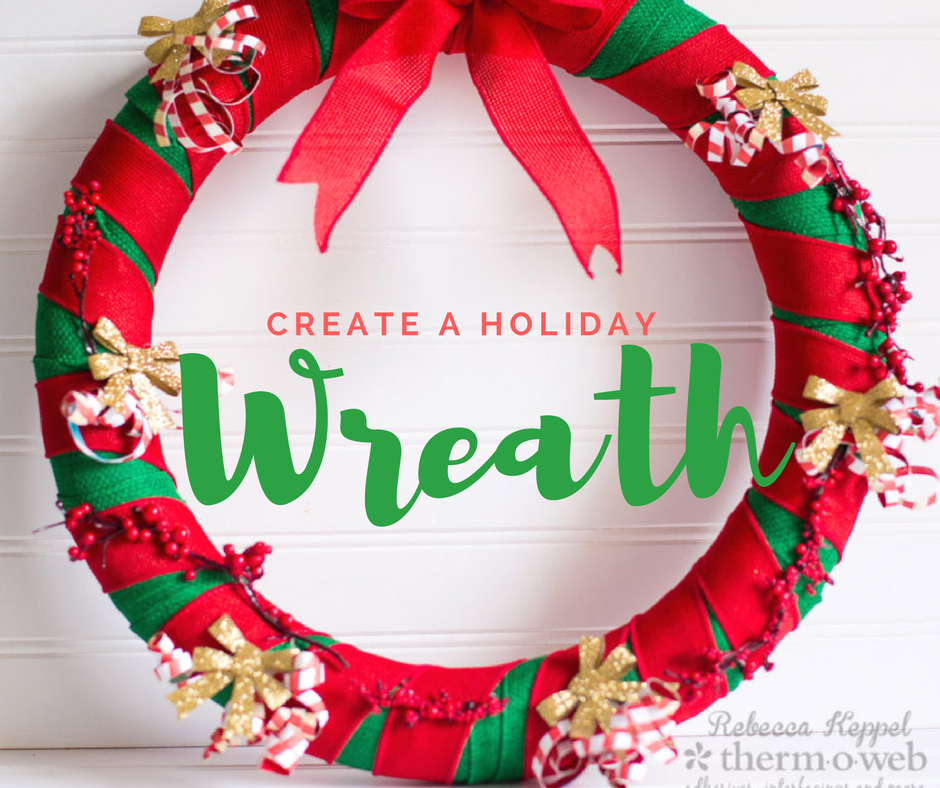Christmas Holiday Wreath with Paper Deco Foil Spirals
